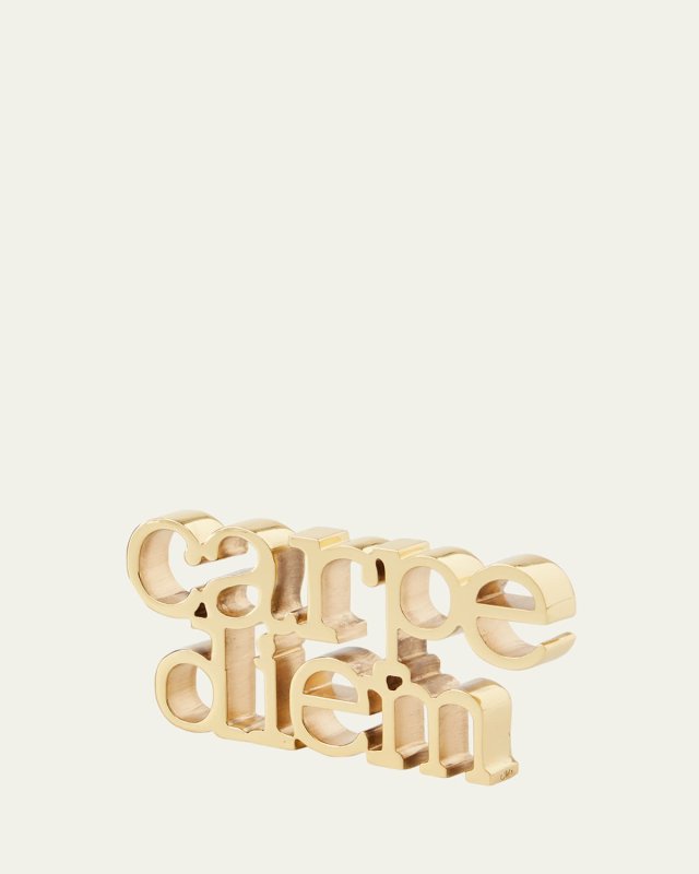 Carpe Diem Brass Table Charm